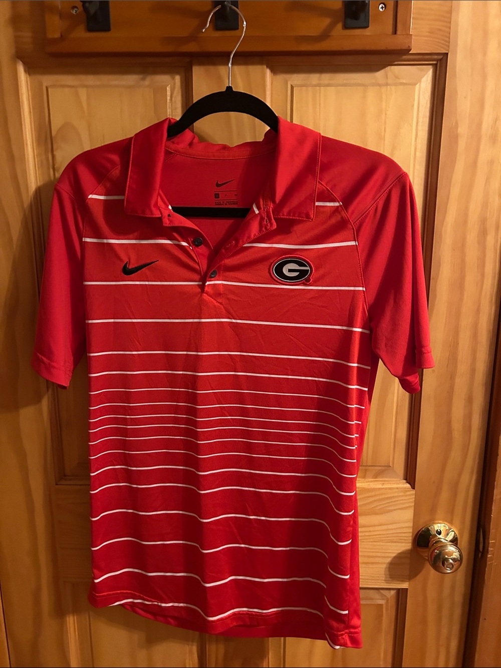 Nike Men’s Red Striped Georgia Bulldogs UGA Polo